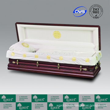 LUXES Chinese Design Burial Caskets Longevity-Crane Full Couch Caskets For Funeral